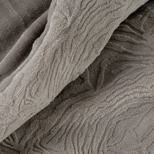 Bedding 160x200 3pc Microfiber Embossed Flano Beige