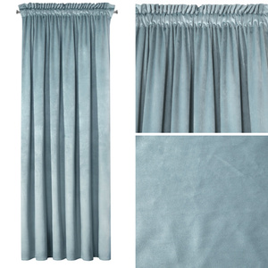 Decorative Curtain D91 Rosa On Tape 140 x 300 Marine