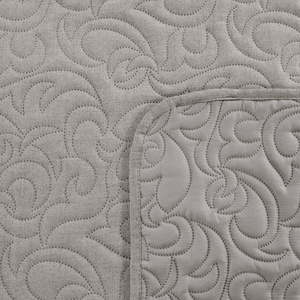 Quilted Decorative Bedspread 200 x 220 Len4 Gray