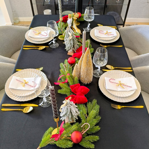 Tablecloth 140x200 Stain-Resistant Classic Elegant Black