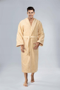 Hotel Bathrobe Cotton Terry Unisex S/M Beige
