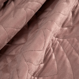 Bedspread 220 x 240 Quilted Velvet Luiz6 Pink