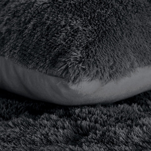 Bedding 160 x 200 3 pcs Fur Polar Tiffany Black