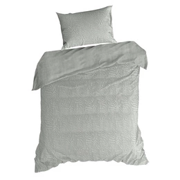 Bedding 140x200 2pc Microfiber Stamped Flano Silver