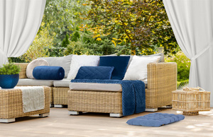 Estel Decorative Curtain 140 x 250 White Drawers