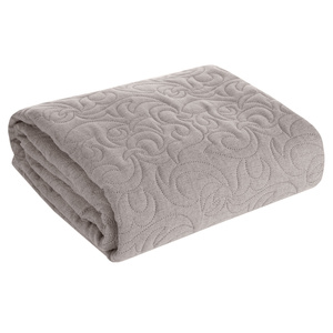 Quilted Decorative Bedspread 220 x 240 Len4 Gray