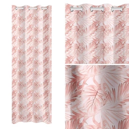 Curtain 140 x 250 Decorative Hibis Sliders Powder