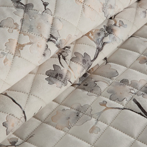 Quilted Velvet Bedspread 170 x 210 Blink5 Cream