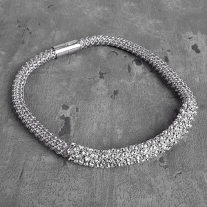 Decorative Curtain Cord ANDY Silver