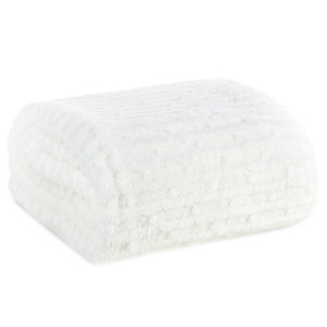 Blanket 150 x 200 Microfiber Embossed Lisa White