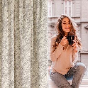 Curtain 140 x 270 Decorative Velvet Rivia Cream