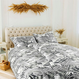 Bedding 160 x 200 3pc Flannel Jungle Grey