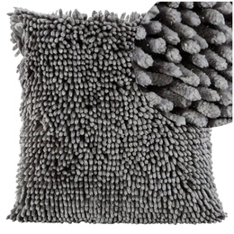 Shaggy Decorative Pillowcase 2 40 x 40 Steel