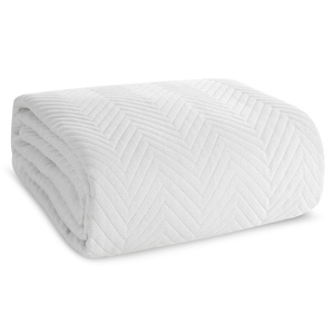 Bedspread 170 x 210 Quilted Len3 White