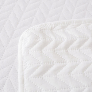 200 x 220 Quilted Velvet Moxie White Bedspread