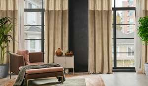 Curtain 140 x 250 Decorative Drawstring Agnes Beige