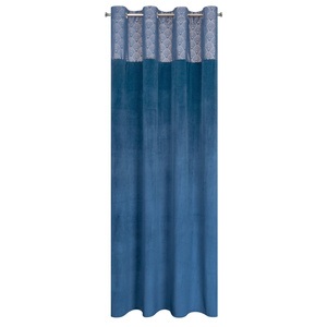 Curtain 140 x 250 Decorative Drawstring Agnes Navy Blue