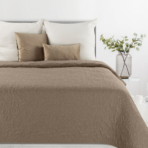 Quilted Decorative Bedspread 170 x 210 Len4 Brown
