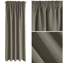 Blackout Logan Tape Curtain 140 x 270 C.Beige