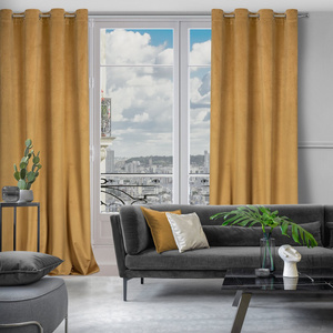 Velvet Lili Curtain 140 x 250 Gold Sash