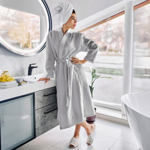 Gofer Unisex Cotton Bathrobe Vizzy L 03 Gray