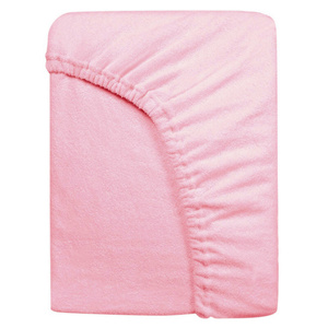 Terry sheet with elastic 006_D Pink 120x200