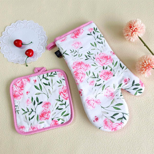 Kitchen Glove 18 x 33 Set of Roses