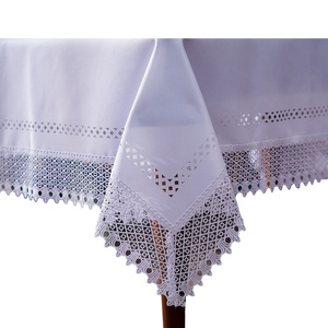 Round Tablecloth Ø 160 Gipiura pattern 430 White