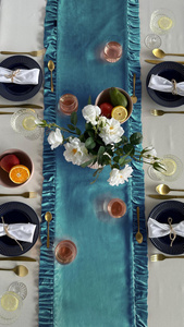 Table Runner 40 x 180 Decorative with Ruffles Ligia 08