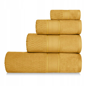 Towel 100 x 150 Peru cotton 500g/m2 velour Mustard