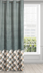 Curtain 140 x 250 Design91 Velvet Gina Steel 