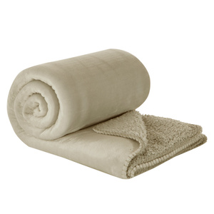 Blanket 170 x 210 Microfiber Two-sided Tedy Beige
