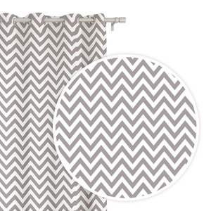Zigzag Gray Decorative Curtain 140x250