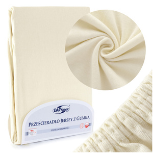 Jersey sheet with elastic 018_D Ecru 60x120