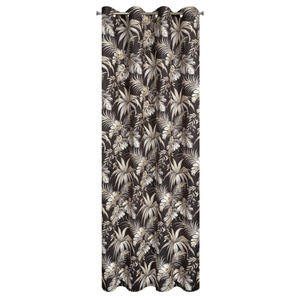 Curtain 140 x 250 Decorative Velvet Magi Black+Beige