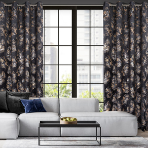 Curtain 140 x 250 Decorative Gloria Black+Grey