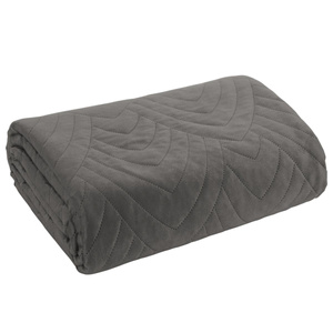 200 x 220 Quilted Velvet Luiz6 Graphite Bedspread