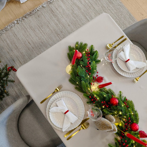 Tablecloth 140x260 Stain-Resistant Surbo Ecru