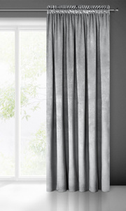 Curtain 140 x 270 Decorative Velvet Melanie Silver