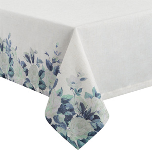 Tablecloth 140 x 300 Decorative Natu8 White+Green