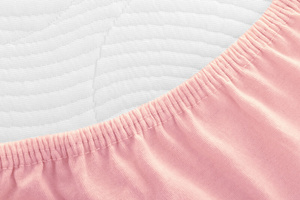 Jersey sheet with elastic 006_D Pink 120x200