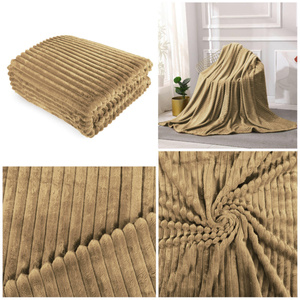 Blanket 160 x 200 Microfiber Embossed Ardea Stripes 58