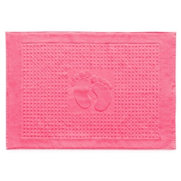 Bathroom Mat 50x70 Hotel Style Footprints Fuchsia