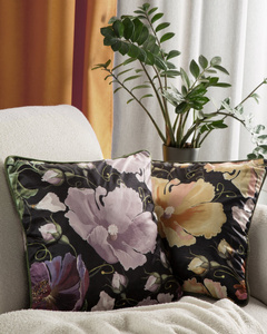 Cushion cover 45 x 45 Decorative Velvet 116 Black+Purple