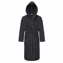 Unisex Hooded Cotton Robe XS Graphite
