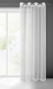 Decorative Curtain Pilar 140 x 250 White Splits