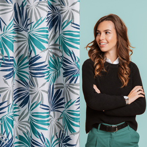 Decorative Curtain D91 Elina 140 x 250 Turquoise