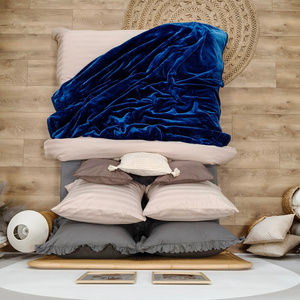 Blanket 160 x 200 Acrylic Solid Warm Yasemin 09