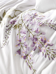 Bedding 200 x 220 6pcs Satin Embroidered 3D Omer 03