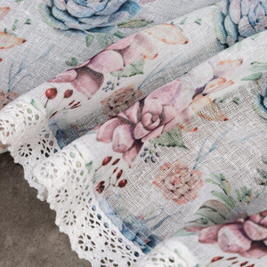 Curtain 30 x 150 Decorative Ready Dora White+Pink